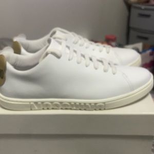 Moschino sneakers white,creme, and gold